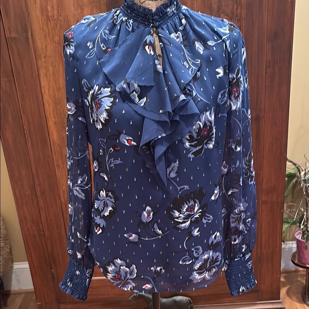 Floral Blue Women's Top
